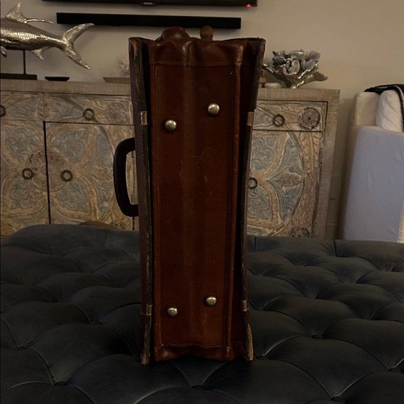 Vintage Renwick doctor/attorney, Elegant Brown Leather Briefcase. Super Cool - Picture 9 of 13
